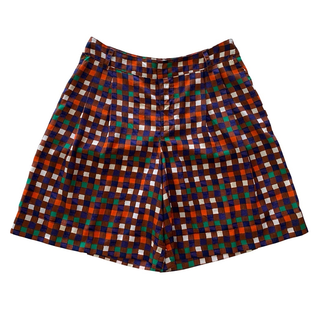 Duro Olowu for JCP Colorful Checkerboard Print Shorts Size 4